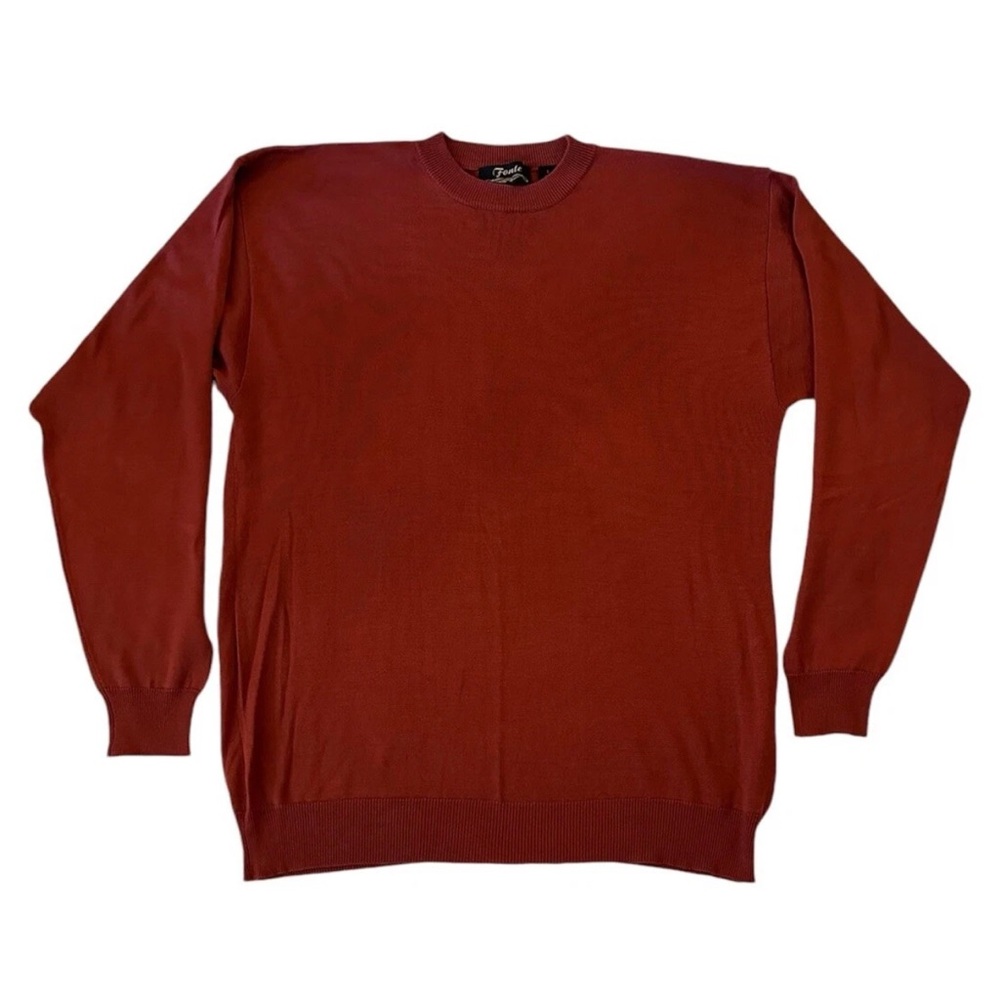 Fonte 100% Washable Silk Sweater Women's Size Large Rust